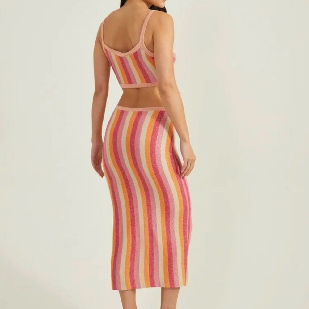 🩷 Altar’d State Avery Striped Midi Dress 🩷 - Picture 4 of 7